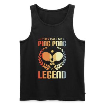 Table tennis player joke - Men's Premium Organic Tank Top - black - Front - Michal (187cm)