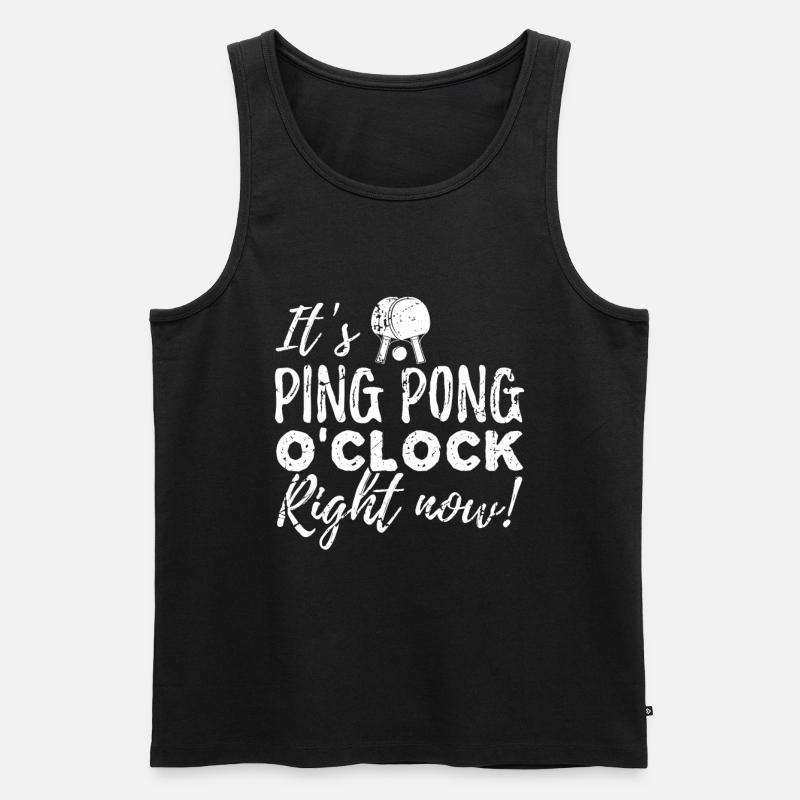 It's Ping Pong o'Clock - Männer Premium Bio Tank Top - Schwarz
