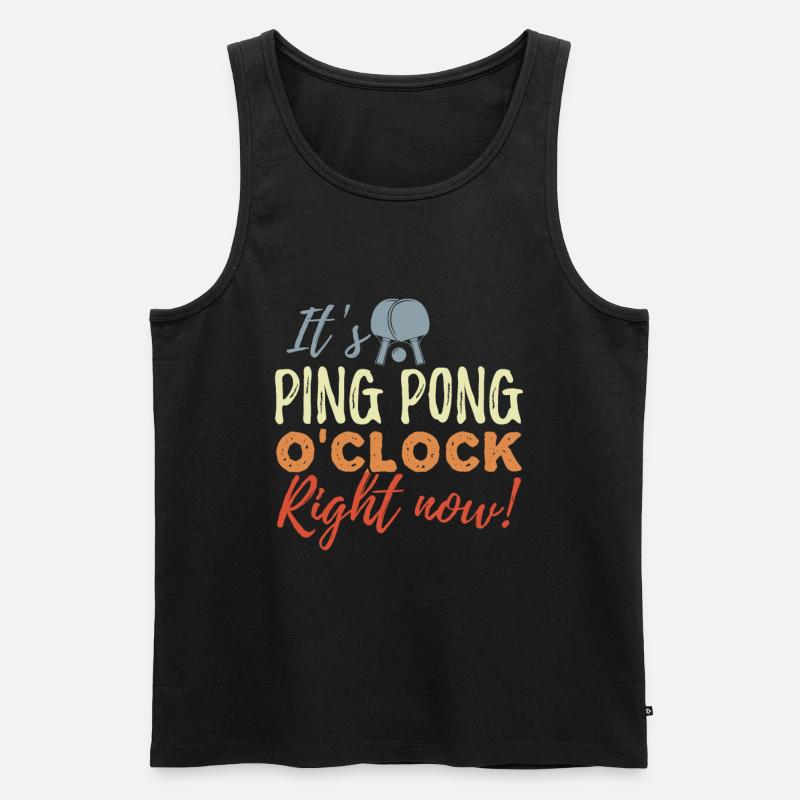Ping Pong Zeit - Männer Premium Bio Tank Top - Schwarz