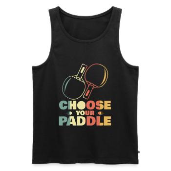 Pagaie - Débardeur bio Premium Homme - noir - Devant - Michal (187cm)