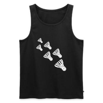 Badminton - Men's Premium Organic Tank Top - black - Front - Michal (187cm)