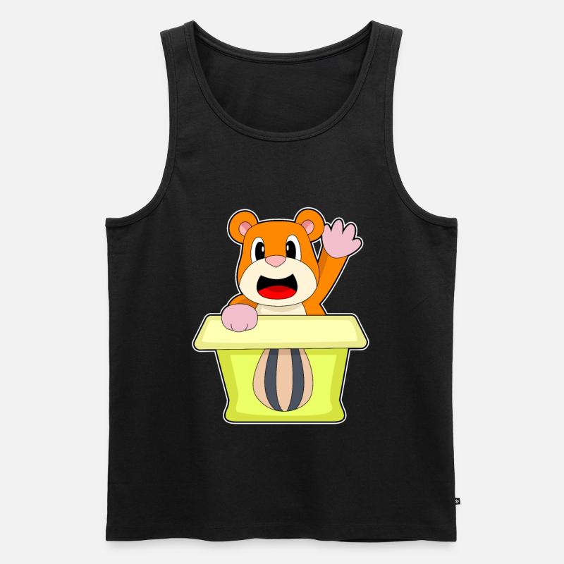 Hamster Karton - Männer Premium Bio Tank Top - Schwarz