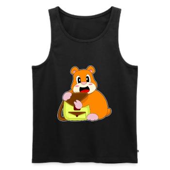 Hamster Handtasche - Männer Premium Bio Tank Top - Schwarz - Vorne - AI Model Male 178 light (178cm)
