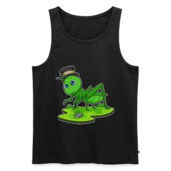 Chapeau haut-de-forme Gentleman Caterpillar - Débardeur bio Premium Homme - noir - Devant - Michal (187cm)