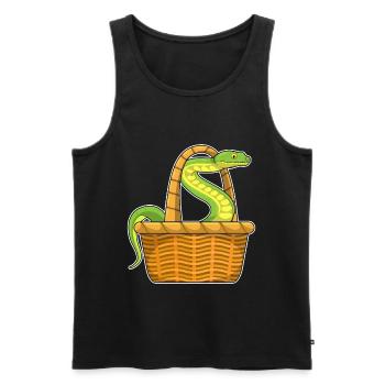 Snake basket - Men's Premium Organic Tank Top - black - Front - AI Model Male 178 light (178cm)