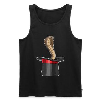 Snake Wizard Cylinder - Men's Premium Organic Tank Top - black - Front - AI Model Male 178 light (178cm)