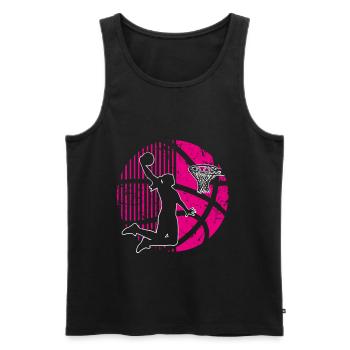 Basketball féminin Basketball féminin - Débardeur bio Premium Homme - noir - Devant - Michal (187cm)