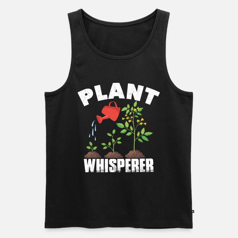 Pflanzen flüstern Garten Gartengärtner Gartenarbeit - Männer Premium Bio Tank Top - Schwarz