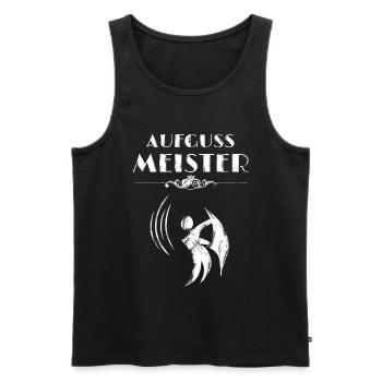 Sauna Aufgussmeister - Männer Premium Bio Tank Top - Schwarz - Vorne - Michal (187cm)