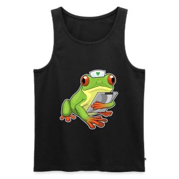 Frog Nurse - Men's Premium Organic Tank Top - black - Front - Michal (187cm)
