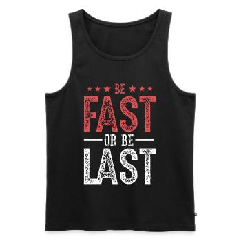 Fast Car Quote Drag Racing Gift for Race Lover Fan - Männer Premium Bio Tank Top - Schwarz - Vorne - Michal (187cm)