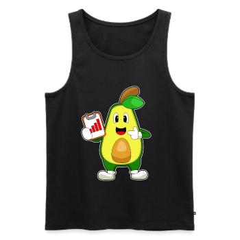 Avocado Sekretärin Klemmbrett Büro - Männer Premium Bio Tank Top - Schwarz - Vorne - Michal (187cm)
