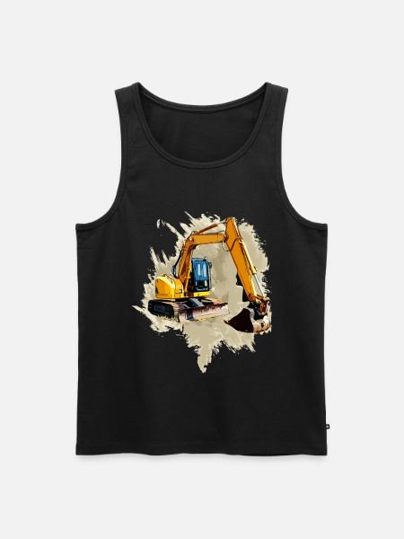 Schaufel-Bagger - Männer Premium Bio Tank Top - Schwarz