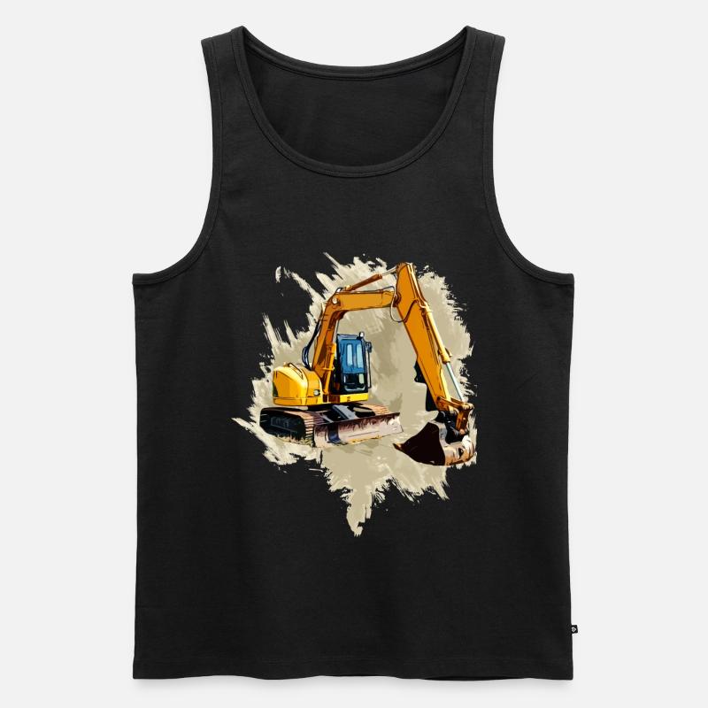 Schaufel-Bagger - Männer Premium Bio Tank Top - Schwarz