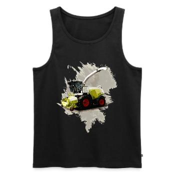 Combine Harvester Claas LEXION 8700 - Men's Premium Organic Tank Top - black - Front - AI Model Male 178 light (178cm)