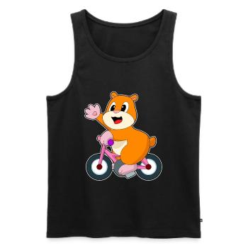 Vélo Hamster - Débardeur bio Premium Homme - noir - Devant - AI Model Male 178 light (178cm)