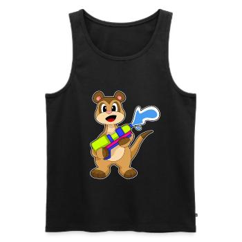 Meerkat Water Gun - Men's Premium Organic Tank Top - black - Front - AI Model Male 178 light (178cm)