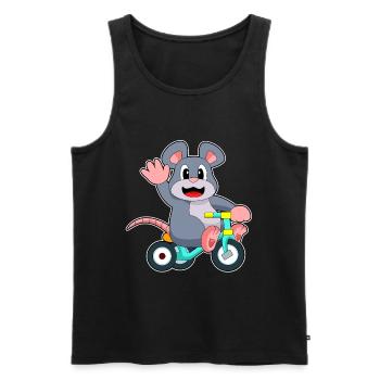 Rat Bicycle - Men's Premium Organic Tank Top - black - Front - AI Model Male 178 light (178cm)