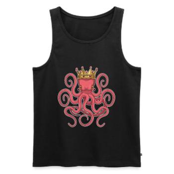 Couronne de pieuvre - Débardeur bio Premium Homme - noir - Devant - Michal (187cm)