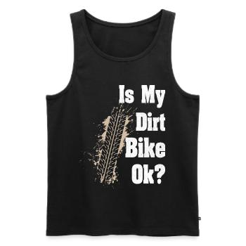 Is my Dirt bike Ok Road Biker - Men's Premium Organic Tank Top - black - Front - AI Model Male 178 light (178cm)