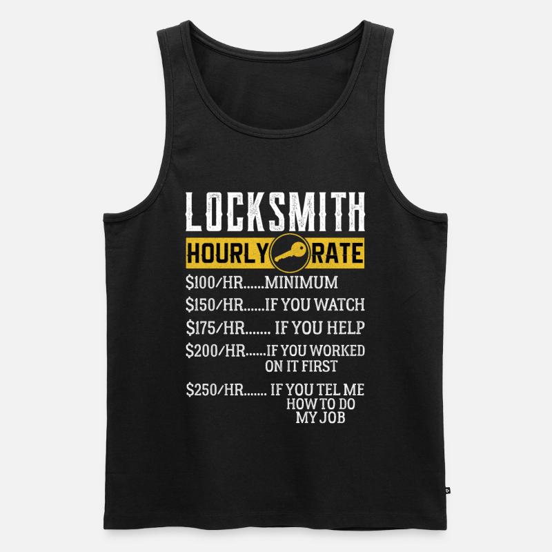 Locksmith Hourly rates Locksmith - Männer Premium Bio Tank Top - Schwarz