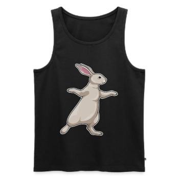 Gymnastique de fitness Yoga avec des lapins - Débardeur bio Premium Homme - noir - Devant - Michal (187cm)