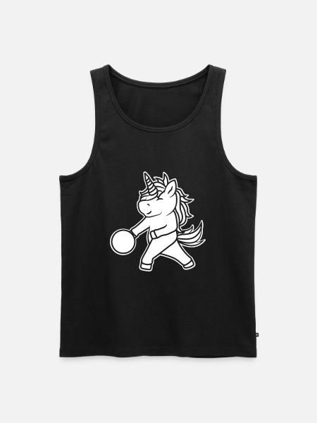 Einhorn Bowler Kinder - Männer Premium Bio Tank Top - Schwarz
