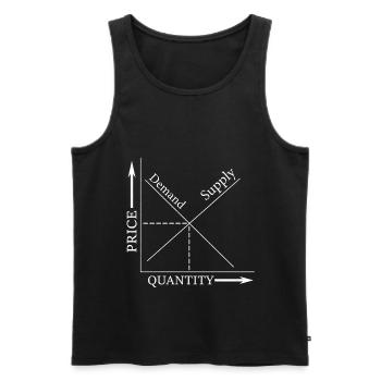 Économie des investisseurs capitalistes conservateurs - Débardeur bio Premium Homme - noir - Devant - AI Model Male 178 light (178cm)