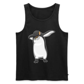 Pinguin Hip Hop Tanz - Männer Premium Bio Tank Top - Schwarz - Vorne - Michal (187cm)