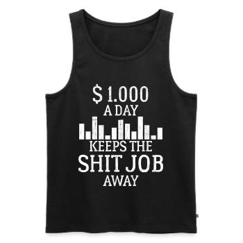 Is it Monday Yet Investor Trading Stock Market - Männer Premium Bio Tank Top - Schwarz - Vorne - Michal (187cm)