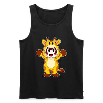 Costume de girafe - Débardeur bio Premium Homme - noir - Devant - Michal (187cm)