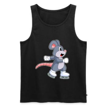 Mouse Ice Skating Skates - Men's Premium Organic Tank Top - black - Front - AI Model Male 178 light (178cm)