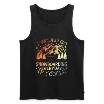 Snowboarder Motivation - Männer Premium Bio Tank Top - Schwarz - Vorne - AI Model Male 178 light (178cm)