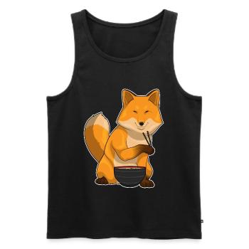 Fuchs Koch Ramen Kochen - Männer Premium Bio Tank Top - Schwarz - Vorne - AI Model Male 178 light (178cm)