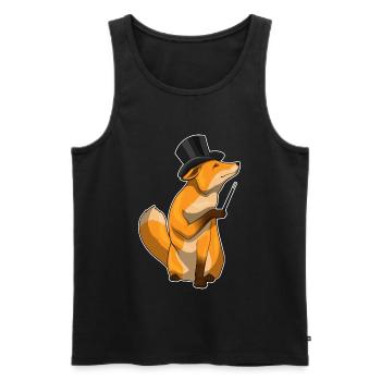 Fuchs Zauberer Zauberstab - Männer Premium Bio Tank Top - Schwarz - Vorne - AI Model Male 178 light (178cm)