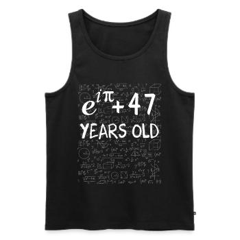46. Geburtstag 46 Jahre Euler - Männer Premium Bio Tank Top - Schwarz - Vorne - AI Model Male 178 light (178cm)