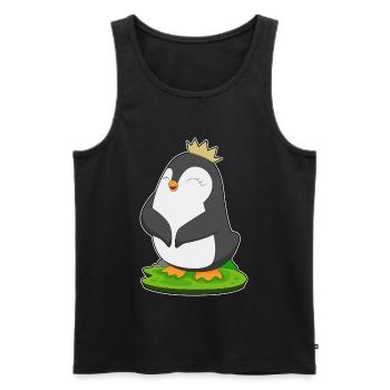 Couronne de Pingouin - Débardeur bio Premium Homme - noir - Devant - Michal (187cm)