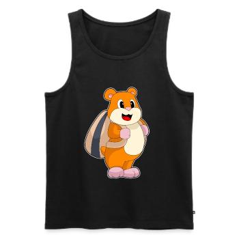 Hamster Student Backpack School - Men's Premium Organic Tank Top - black - Front - AI Model Male 178 light (178cm)