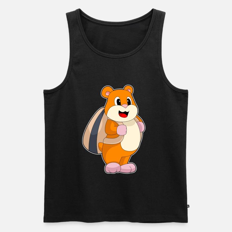 Hamster Samen Rucksack - Männer Premium Bio Tank Top - Schwarz