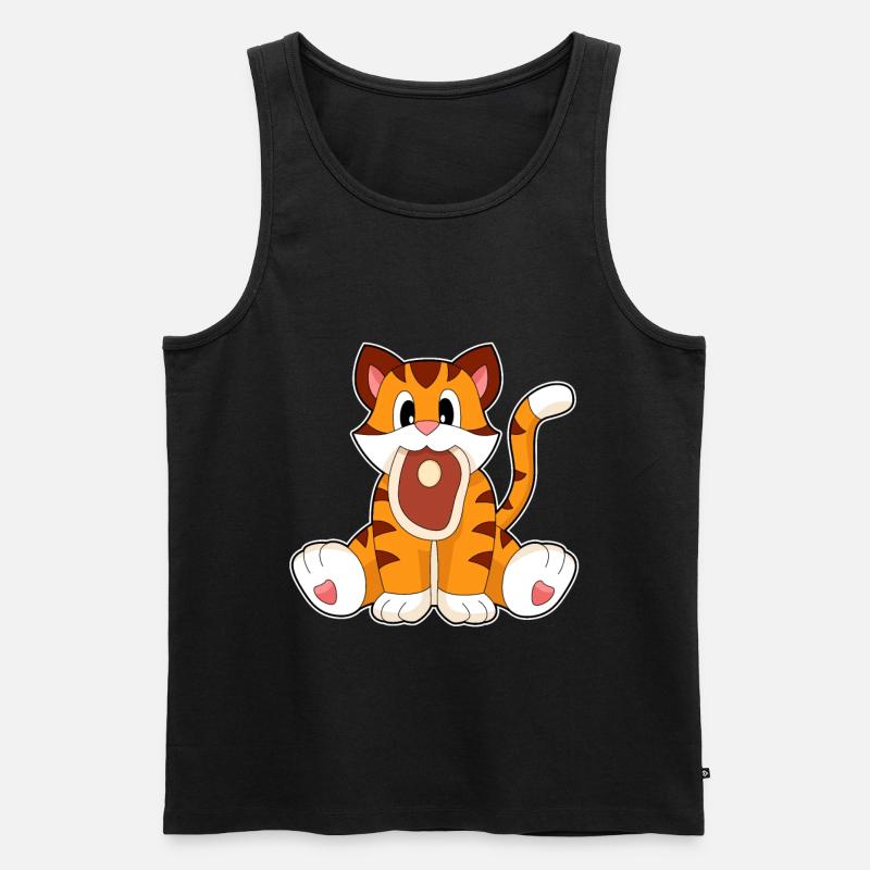 Tiger Fleisch - Männer Premium Bio Tank Top - Schwarz