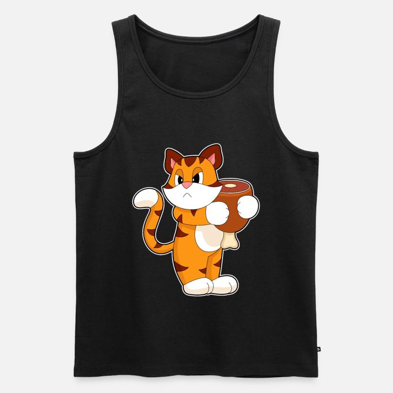 Tiger Fleisch - Männer Premium Bio Tank Top - Schwarz