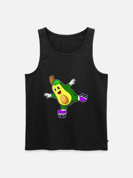 Avocado Inline skating Inline skates - Männer Premium Bio Tank Top - Schwarz