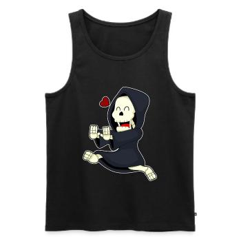 Skeleton Jogger Jogging Sport - Men's Premium Organic Tank Top - black - Front - Michal (187cm)