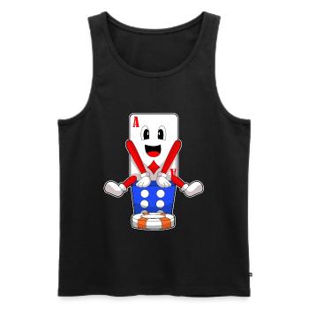 Poker Pokerchips Pokerkarten - Männer Premium Bio Tank Top - Schwarz - Vorne - Michal (187cm)