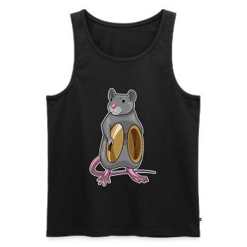 Rat Musician Cymbal Music - Men's Premium Organic Tank Top - black - Front - Michal (187cm)