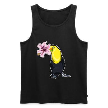 Lys toucan - Débardeur bio Premium Homme - noir - Devant - Michal (187cm)