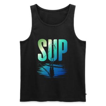 SUP - Débardeur bio Premium Homme - noir - Devant - Michal (187cm)