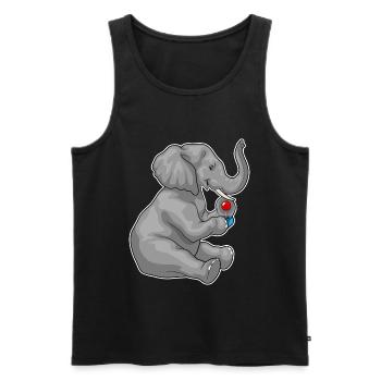 Elephant Gamer Controller - Men's Premium Organic Tank Top - black - Front - Michal (187cm)