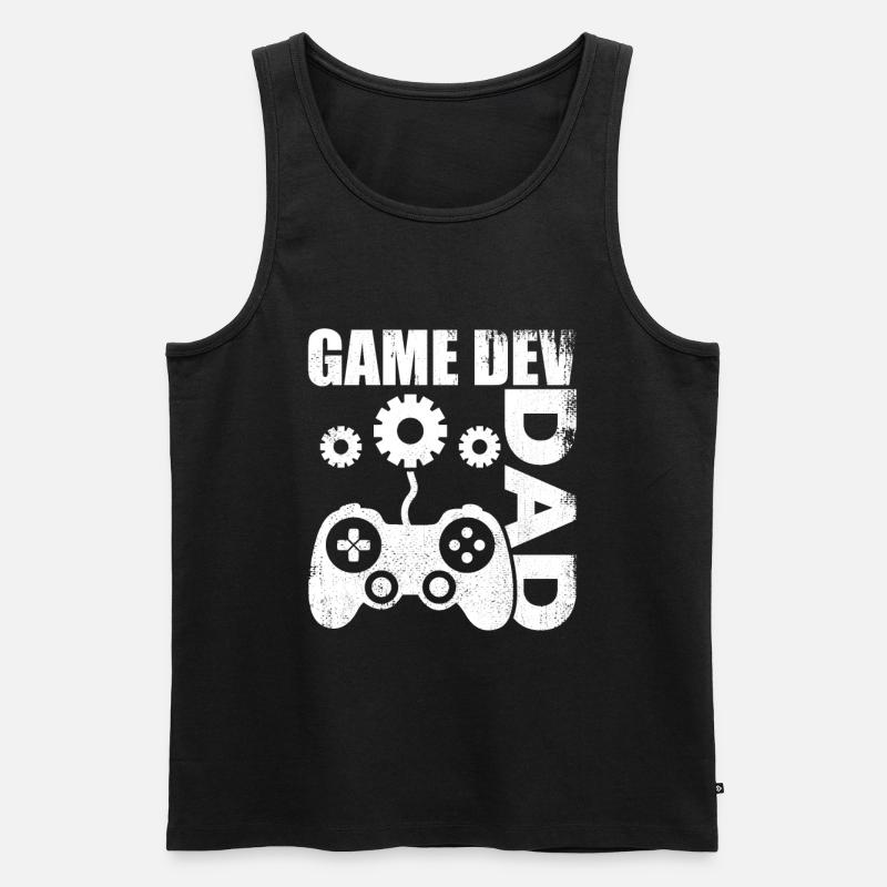 Game Developer Dad - Men's Premium Organic Tank Top - black