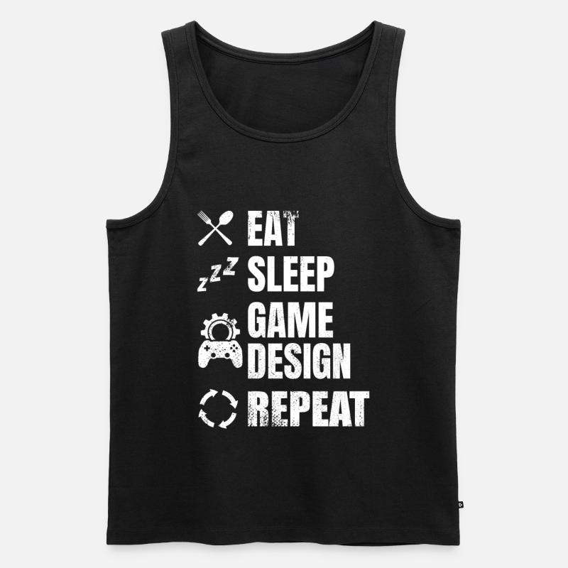 Game Designer Routine - Männer Premium Bio Tank Top - Schwarz